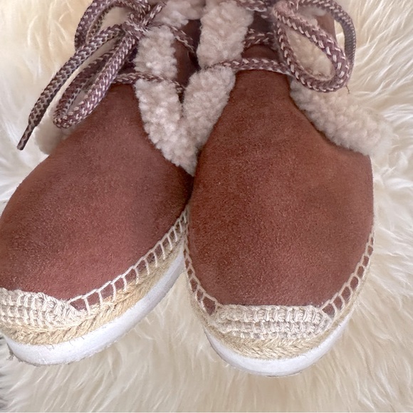 Women’s See By Chloe Genuine Shearling  Lace-Up Espadrille size 37 - Picture 8 of 9